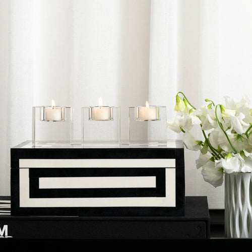 Cybus Crystal Tealight Holders (Set of 3)