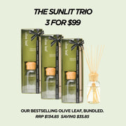 The Sunlit Trio - 3 x Olive Leaf Diffusers
