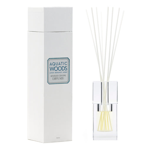 Aquatic Woods 140ml Bevelled Crystal Diffuser