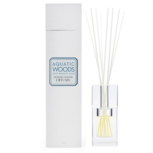 Aquatic Woods 140ml Bevelled Crystal Diffuser