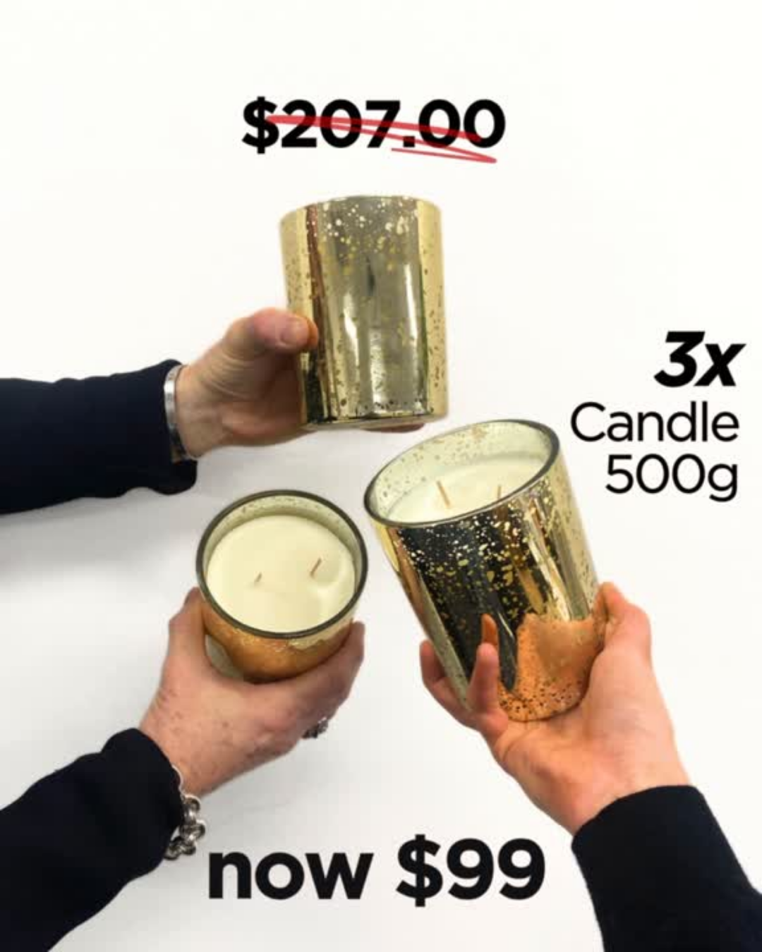 Black Friday Celebrate Bundle - 3x500g Candles for $99