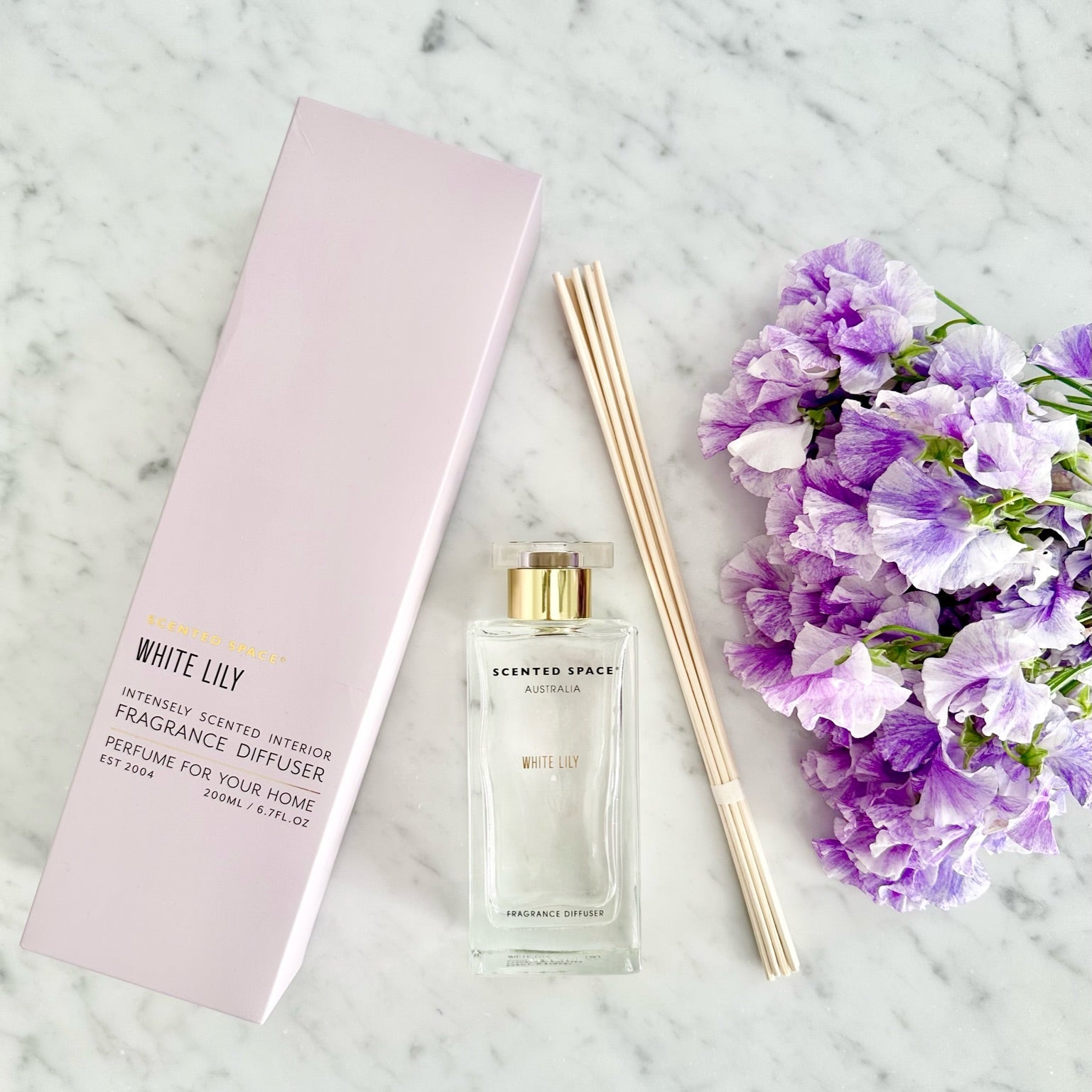 white lily diffuser White Lily 200ml Reed Diffuser – APSLEY AND COMPANY