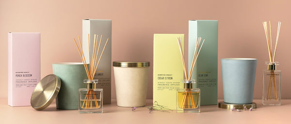 Scented Space Reed Diffusers and Vegan Leather Candles