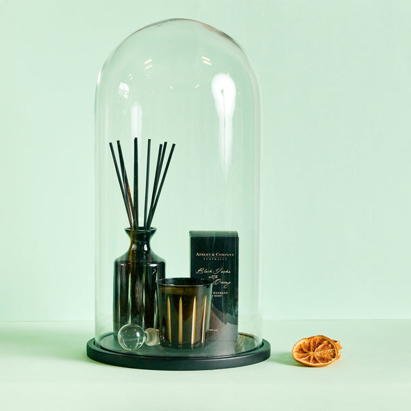 Adagio Hand Cut Black Glass Diffuser, Candle & Room Mist