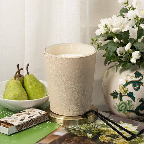 Sundown 900g Leather Candle