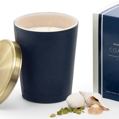 Coastline 900g Leather Candle