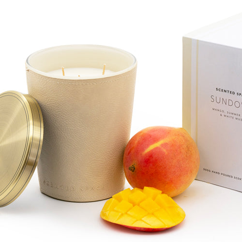 Sundown 900g Leather Candle
