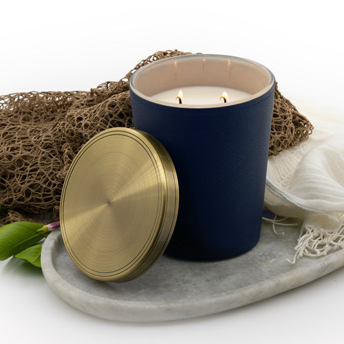 Coastline 900g Leather Candle