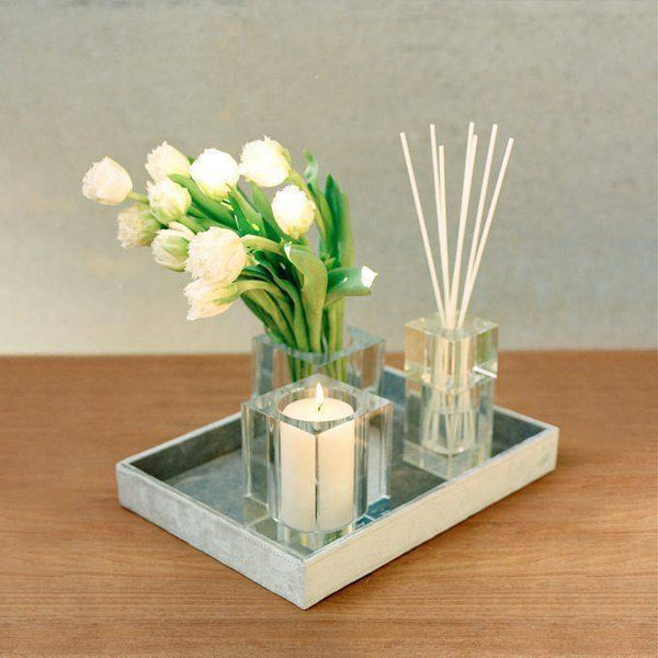 Crisp White Linen 140ml Bevelled Crystal Diffuser