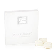 Cybus Crystal Tealight Candles- Crisp White Linen