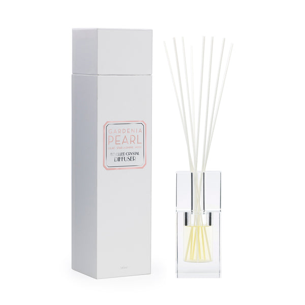 Gardenia Pearl 140ml Bevelled Crystal Diffuser