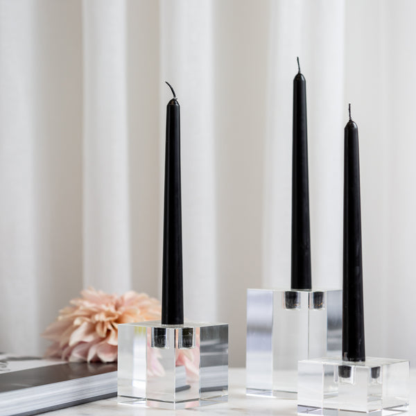 Cybus Crystal Taper Candle Holders