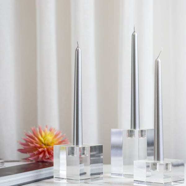 Cybus Crystal Taper Candle Holders