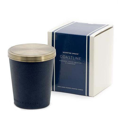 Coastline 900g Leather Candle