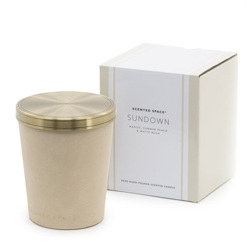 Sundown 900g Leather Candle